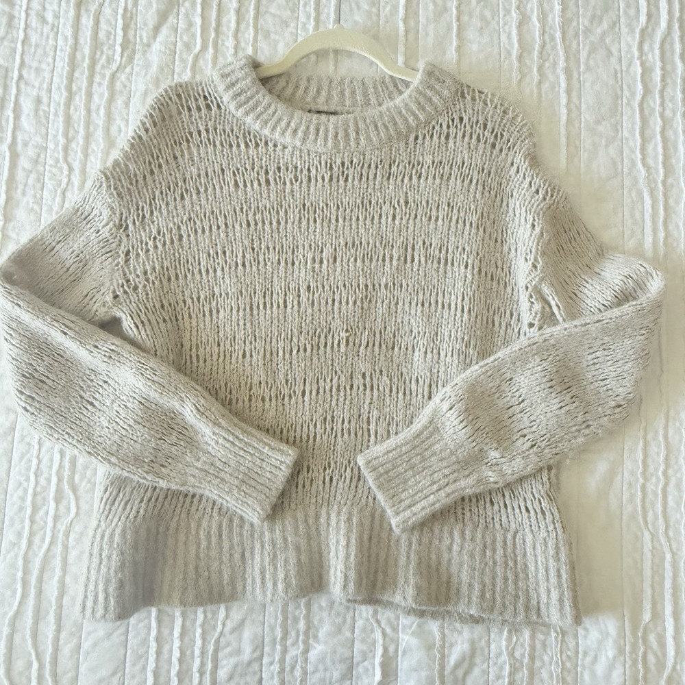 Rails Alpaca/Wool Sweater Oat Cabincore Scandi Relaxed Loose Knit Women XS Soft